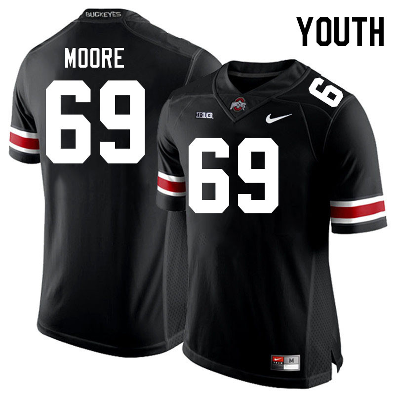 Ohio State Buckeyes Ian Moore Youth #69 Authentic Black College Football Jersey 2404FPWC2